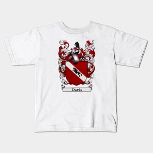 Davis Family Name Crest Kids T-Shirt